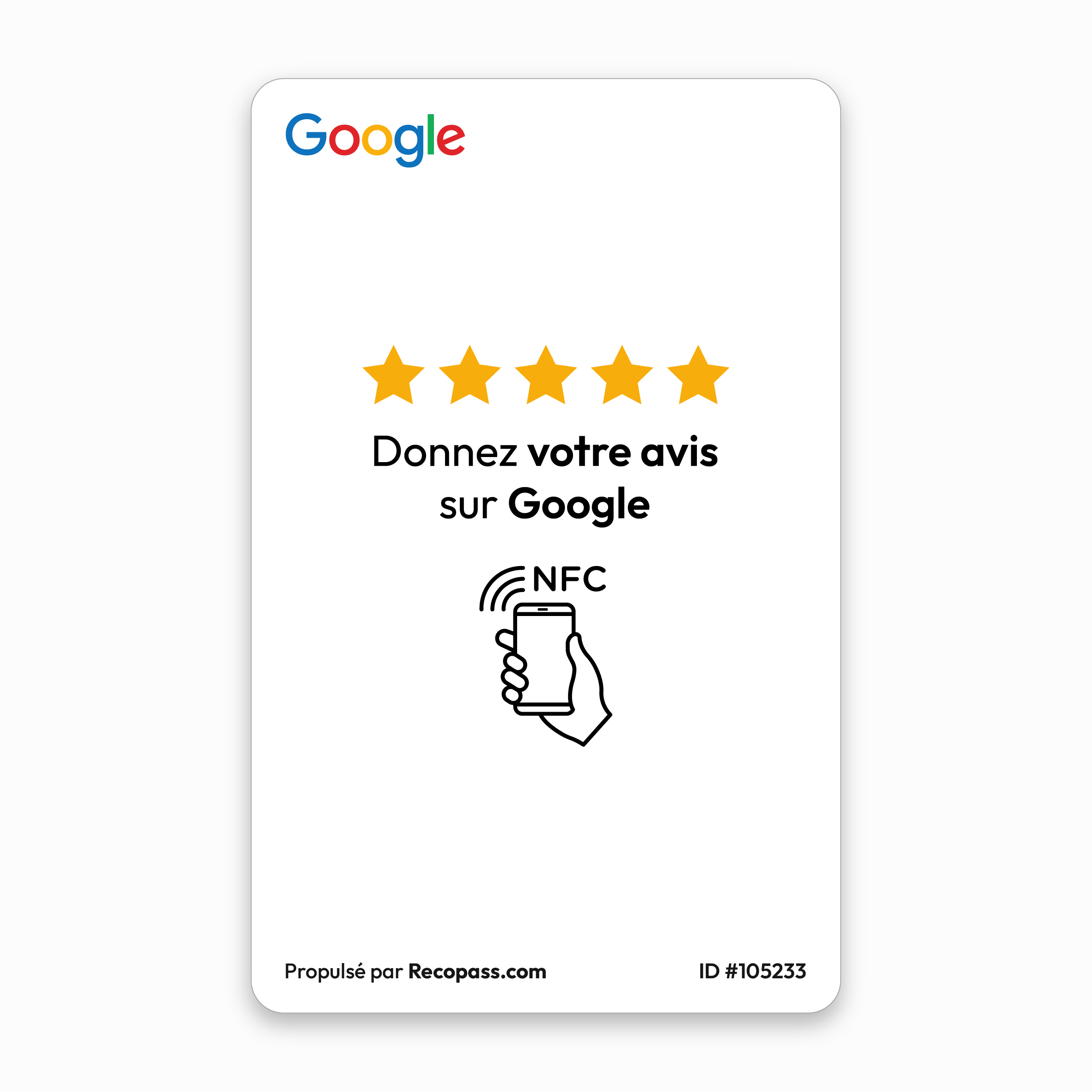 Recopass_Avis Google NFC_F1 S1